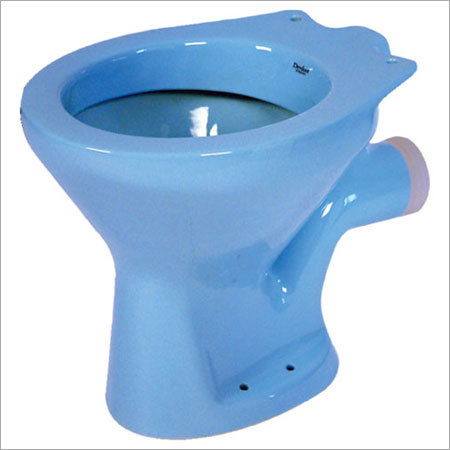 EWC BLUE COLOR COMMODE P TRAP