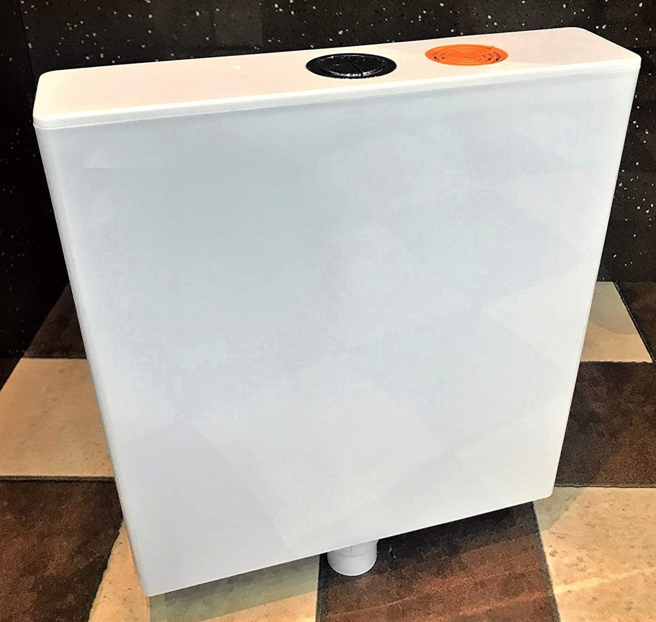 GB Cistern White Velvet Top Flush